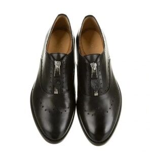 Ms. Winnie Black Zip Oxfords